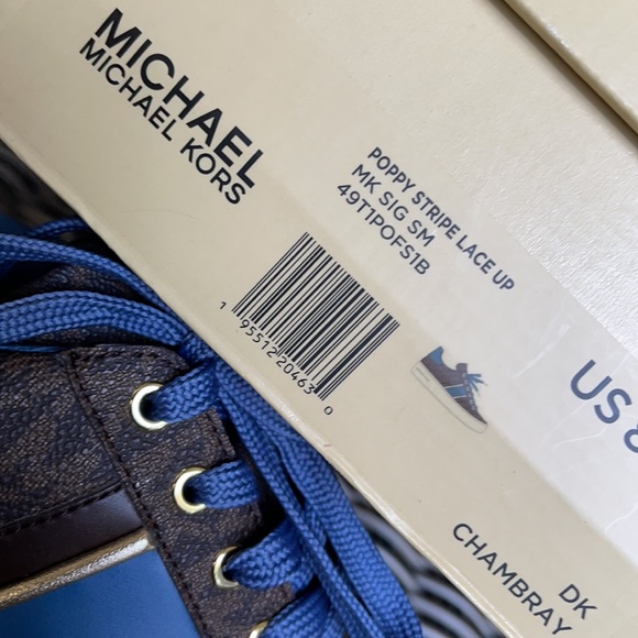Michael Kors Poppy Stripe Lace Up MK Sig Small WMNS - Picture 16 of 16